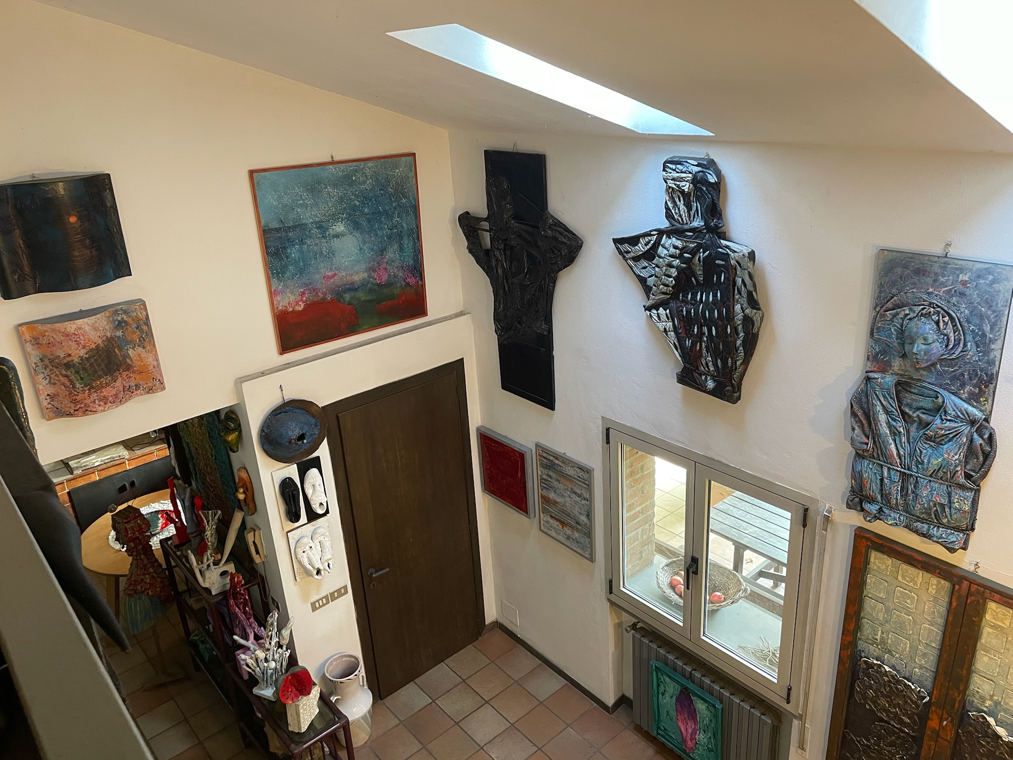 Montico House 19 - Gallery landing - elevated view of the collection