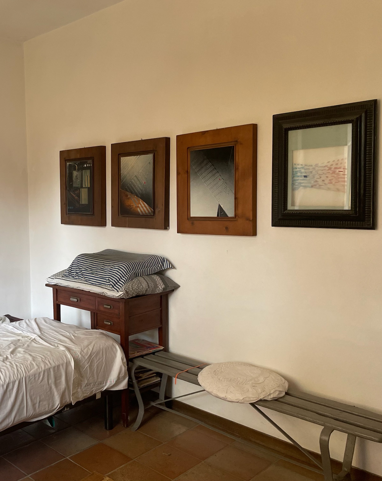 Montico House 34 - Collection bedroom - framed landscapes