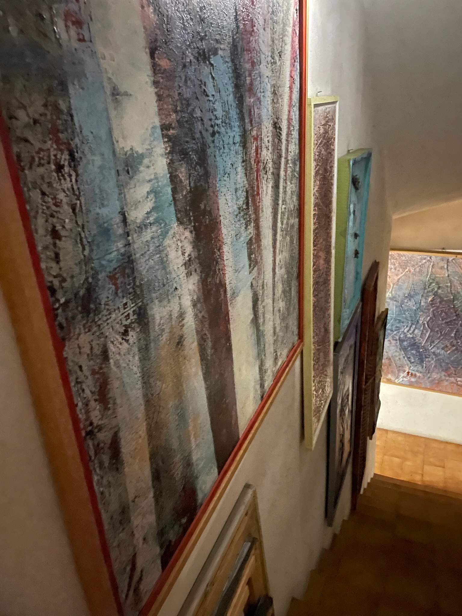 Montico House 50 - Canvas detail - layered painted surfaces