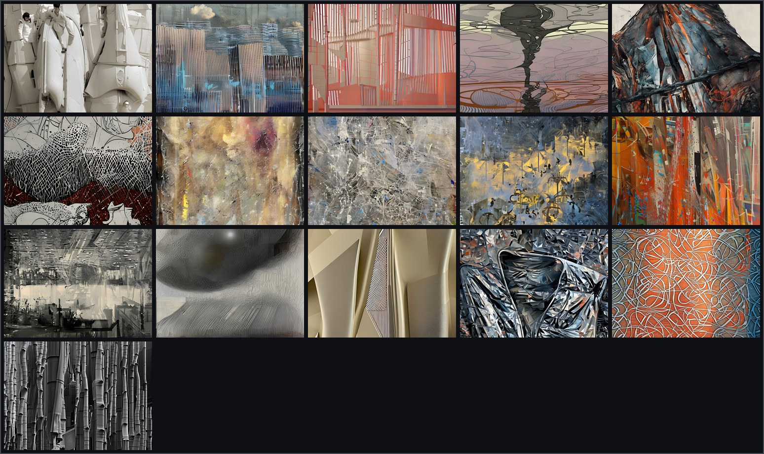 Preview of works in the AI-supported digital art exhibition